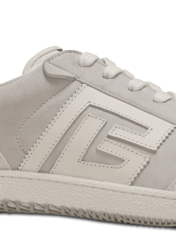 Balmain Sneakers Men Swan Sneakers In Calfskin And Suede White