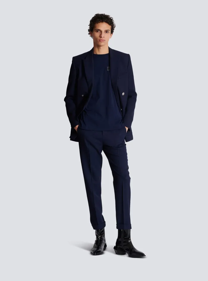 Balmain TShirts Men Pierre Shortsleeved Tshirt Navy