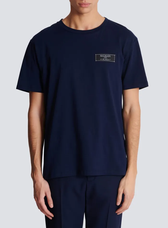 Balmain TShirts Men Pierre Shortsleeved Tshirt Navy
