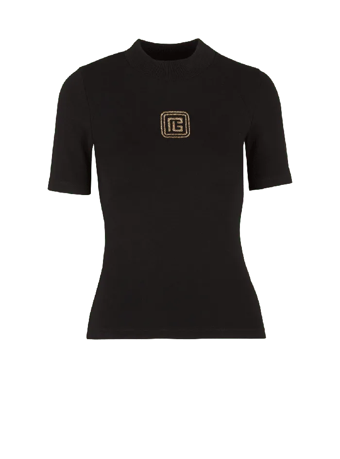 Balmain TShirts Women Retro PB Tshirt Black