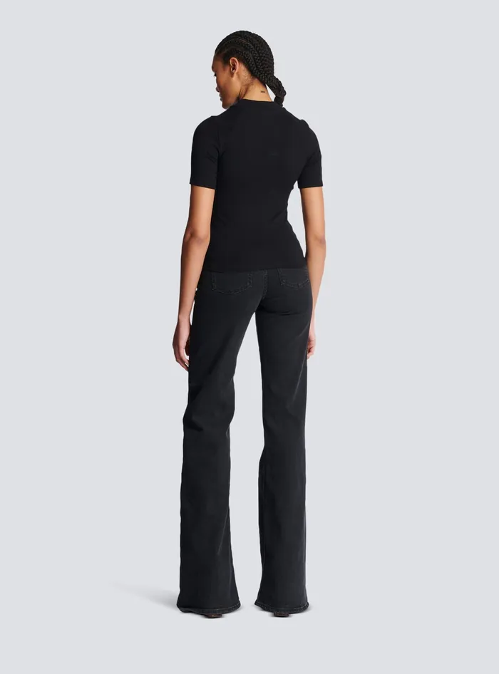 Balmain TShirts Women Retro PB Tshirt Black