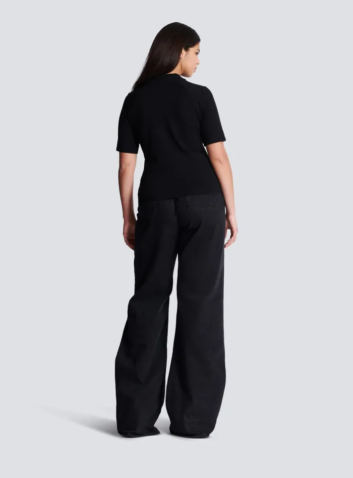 Balmain TShirts Women Retro PB Tshirt Black
