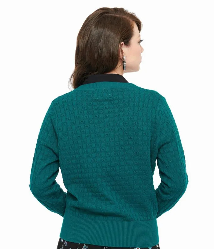 Banned 1950s Green Katie Cardigan Clothing Unique Vintage Sweaters and Cardigans