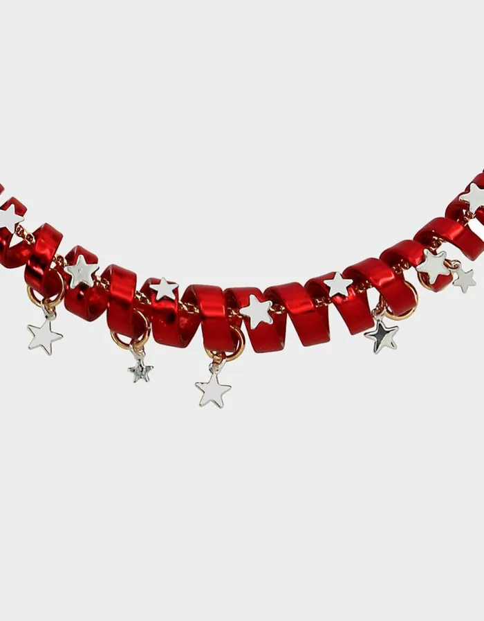 Betsey Johnson Women BETSEYS HOLIDAY COIL NECKLACE RED Red Betsey Johnson Women BETSEYS HOLIDAY COIL NECKLACE RED Red