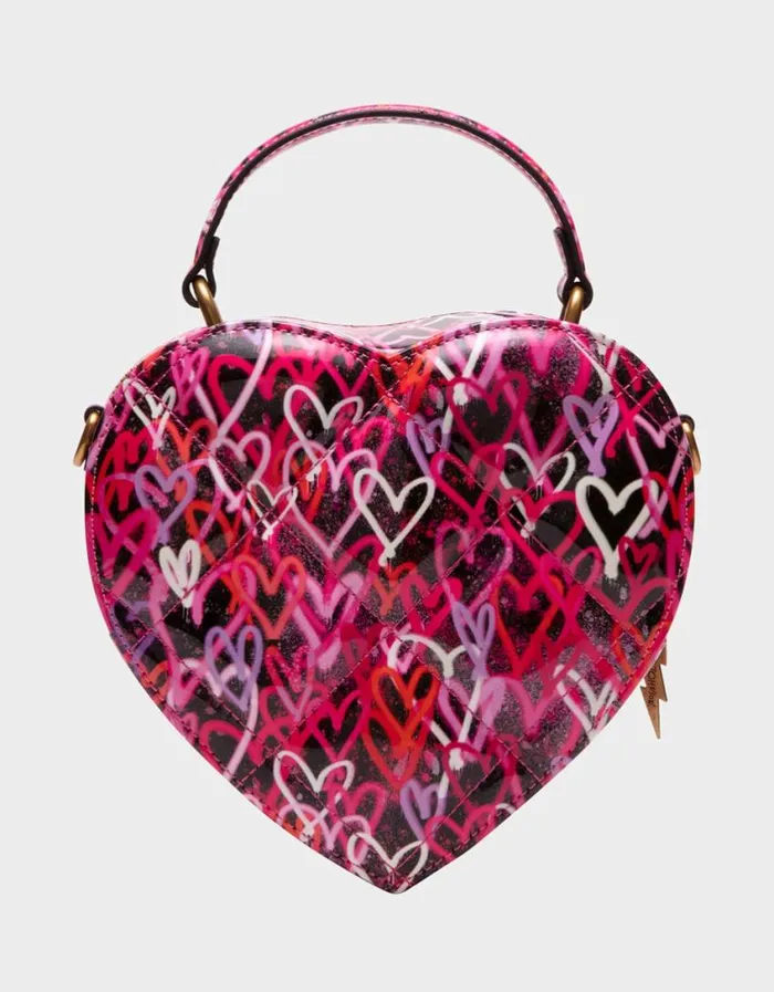 Betsey Johnson Women GRAFFITI LOVE CROSSBODY BLACKMULTI Betsey Johnson Women GRAFFITI LOVE CROSSBODY BLACKMULTI