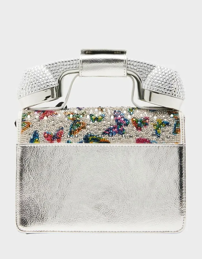 Betsey Johnson Women KITSCH BUTTERFLY PHONE BAG SILVERMULTI Silvermulti Betsey Johnson Women KITSCH BUTTERFLY PHONE BAG SILVERMULTI Silvermulti