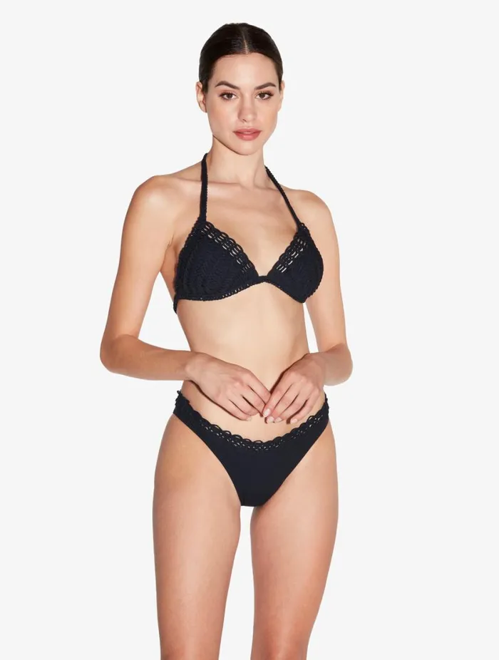 Bikini Brief In Black With Soutache Swim La Perla Bikinis