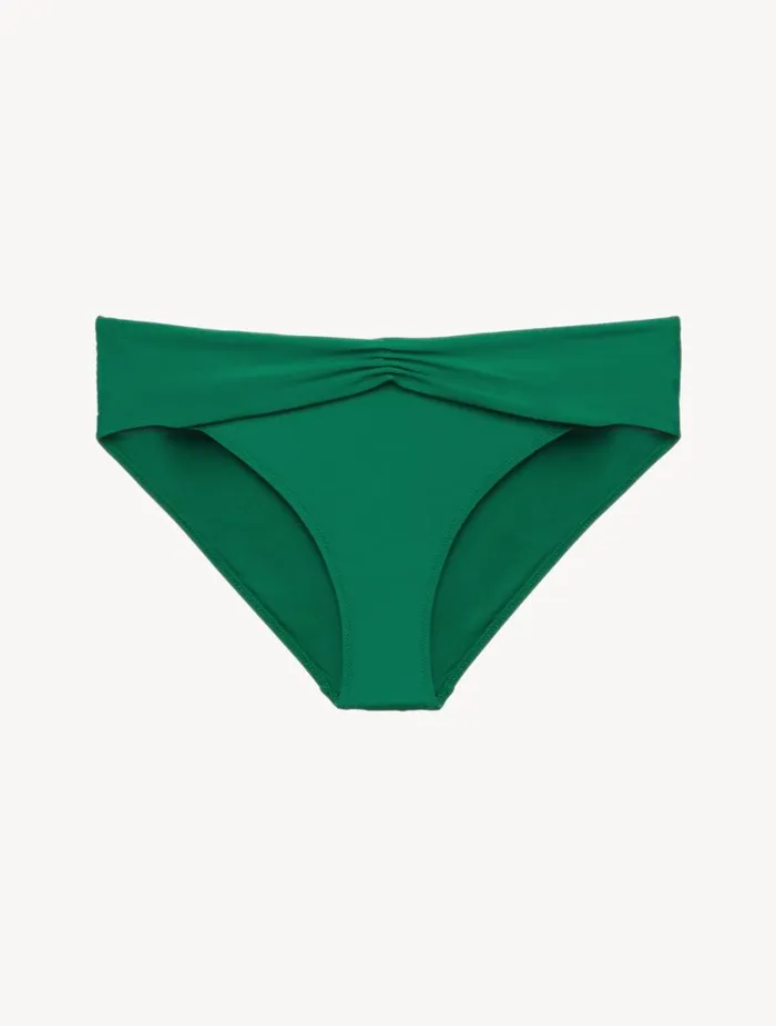 Bikini Brief In Green With Draped Waist Swim La Perla Bikinis