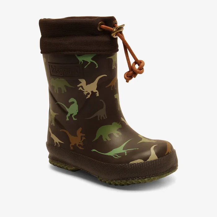 bisgaardshoes Rubber boots BABY thermo brown dino Brown