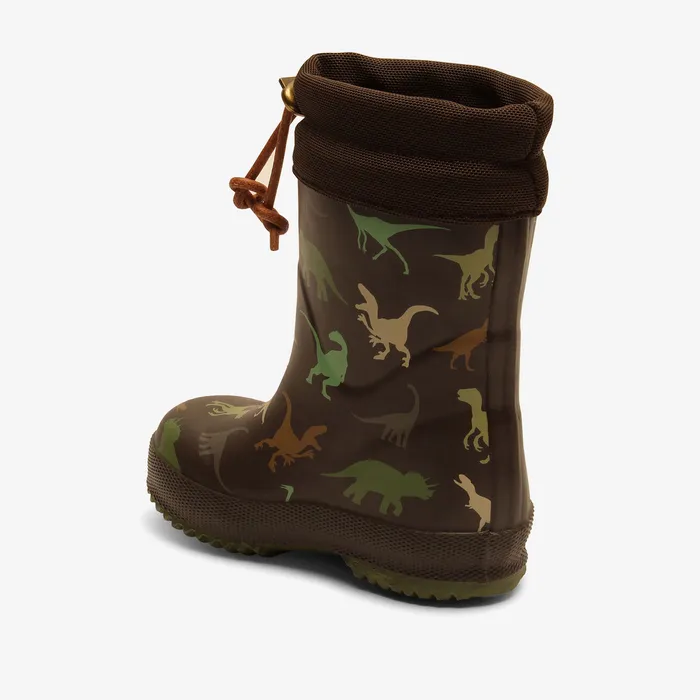 bisgaardshoes Rubber boots BABY thermo brown dino Brown