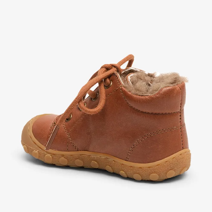 bisgaardshoes Winter boots KIDS barefoot hale l lamb brandy Brown