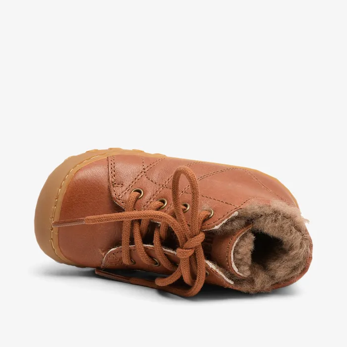 bisgaardshoes Winter boots KIDS barefoot hale l lamb brandy Brown