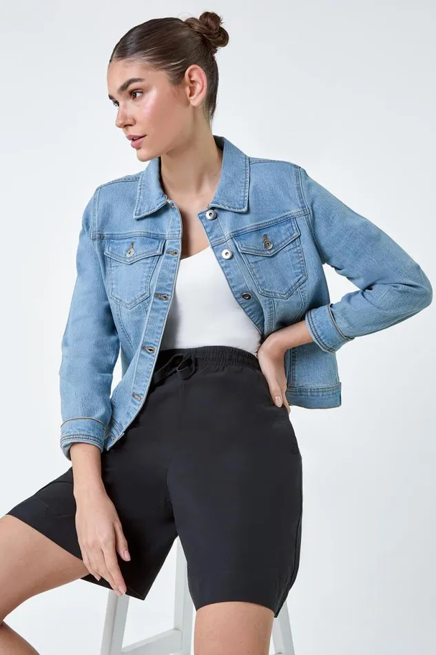 Black Cotton Elastic Waist Tie Detail Pocket Shorts Women Roman Trousers