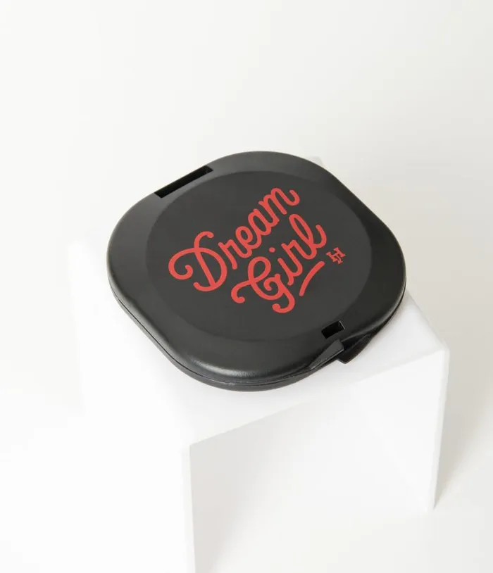 Black Dream Girl Compact Mirror Accessories Unique Vintage Beauty