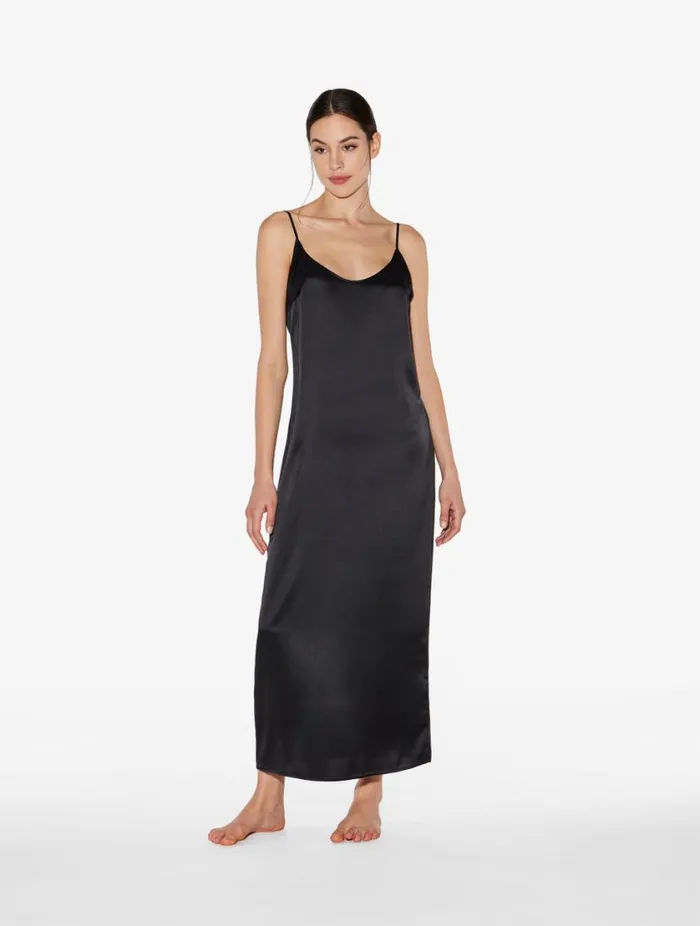 Black Silk Long Slip Sleepwear La Perla Slips and Dresses