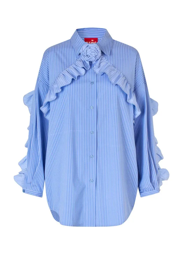 Blooming Shirt 8211 Blue Stripe Women Cras Shirts