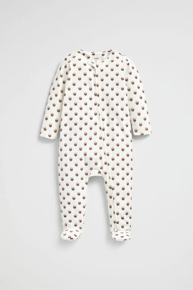 Bodysuits and Onesies Newborn Seed Heritage Acorn Zipsuit Canvas