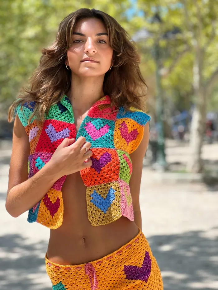 Boleros Women Rose Carmine BOLERO NO SLEEVES MON COEUR MULTICOLORE