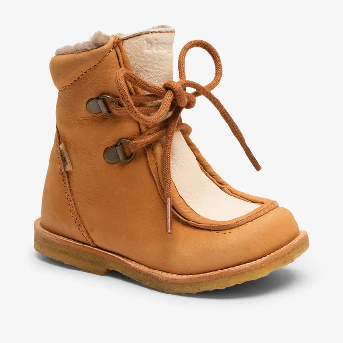 Boots BABY bisgaardshoes flor l tex cognac Brown