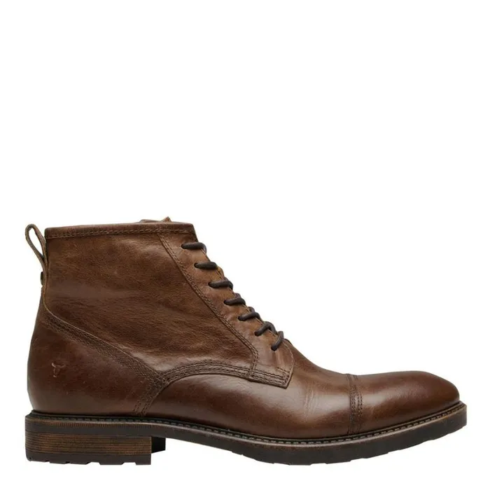 Boots Men Windsor Smith ABEL DARK BROWN LEATHER BOOTS
