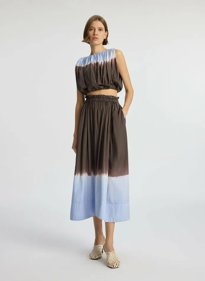 Bottoms Women ALC Gina Dip Dye Midi Skirt Sky Bluefudge