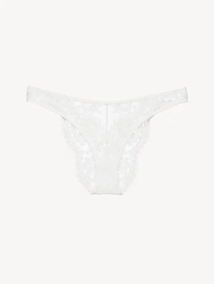 Brazilian Brief In Off White With Cotton Leavers Lace Lingerie La Perla Brazilian Brazilian Brief In Off White With Cotton Leavers Lace Lingerie La Perla Brazilian