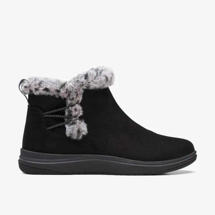 Breeze Fur Black Women Clarks Boots and Booties