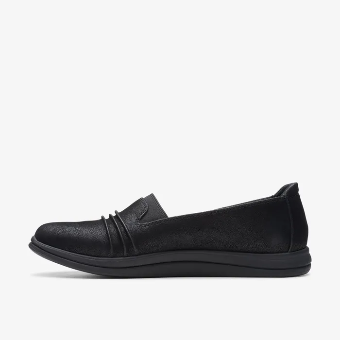 Breeze Sol Black Women Clarks Flats