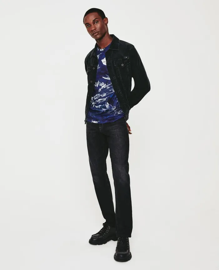 Bryce Crew Garden Camo Navy Multi Men AG Jeans Tees Bryce Crew Garden Camo Navy Multi Men AG Jeans Tees