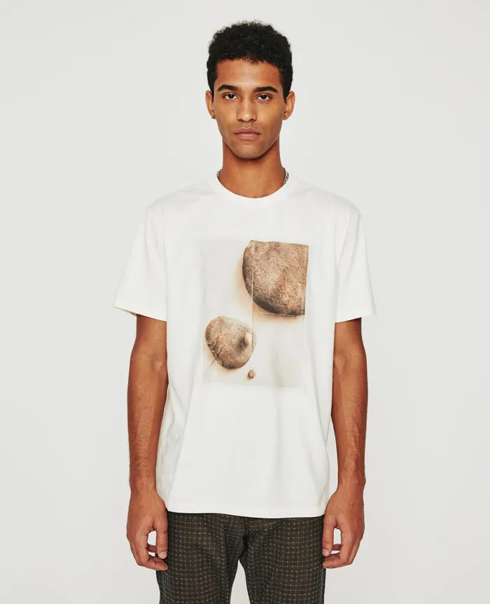 Bryce Crew Renewable Ivory Dust Men AG Jeans Tees