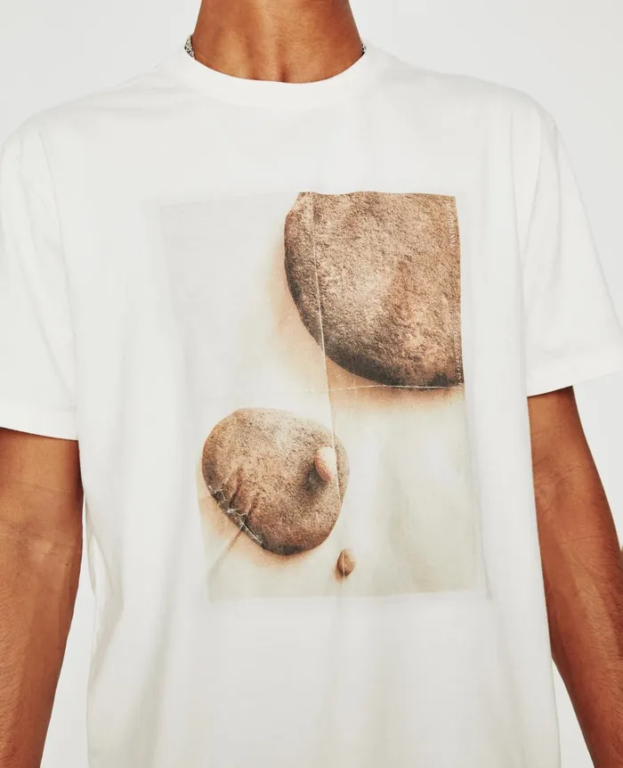 Bryce Crew Renewable Ivory Dust Men AG Jeans Tees Bryce Crew Renewable Ivory Dust Men AG Jeans Tees