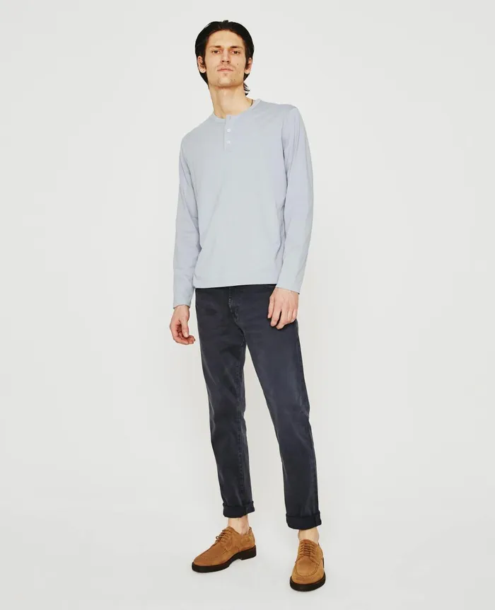 Bryce Long Sleeve Henley White Sands Men AG Jeans Tees Bryce Long Sleeve Henley White Sands Men AG Jeans Tees