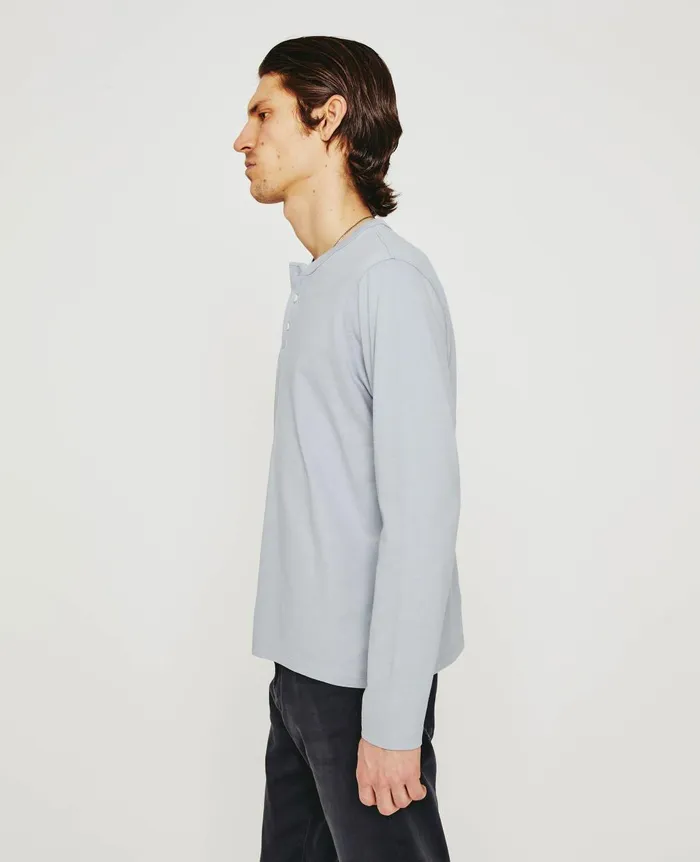Bryce Long Sleeve Henley White Sands Men AG Jeans Tees Bryce Long Sleeve Henley White Sands Men AG Jeans Tees