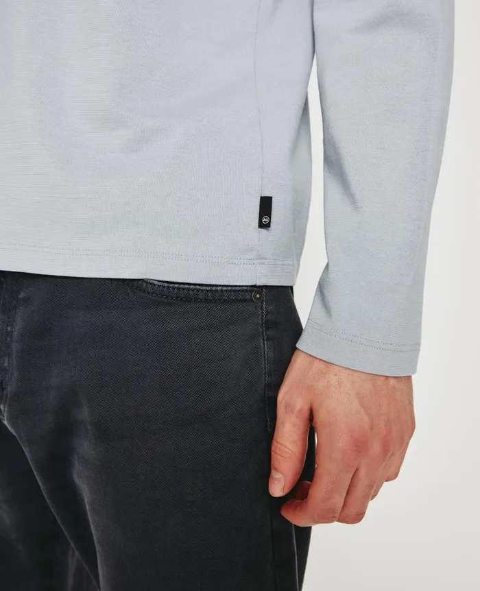 Bryce Long Sleeve Henley White Sands Men AG Jeans Tees Bryce Long Sleeve Henley White Sands Men AG Jeans Tees