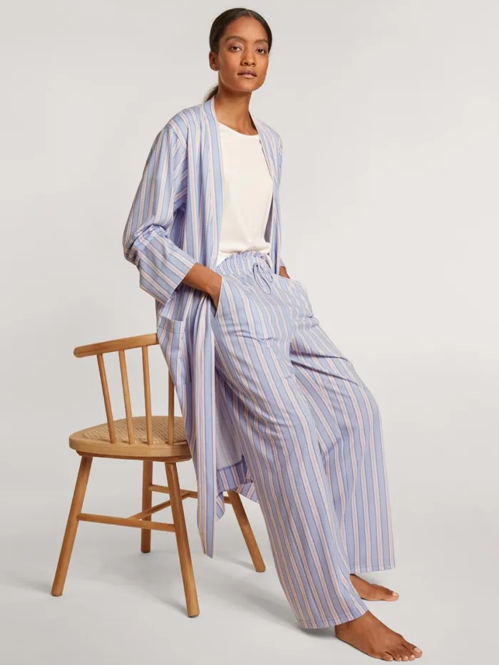 CALIDA Bathrobes Women Kimono Length 120cm Provence Blue