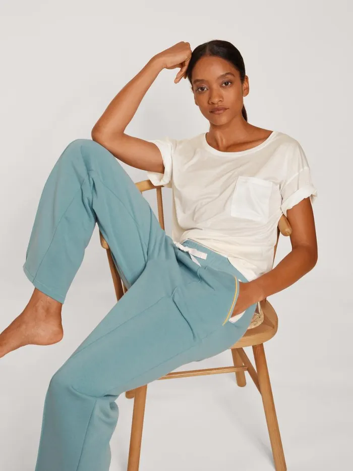 CALIDA Pants Women Pants Cradle To Cradle Certified Blue Satin