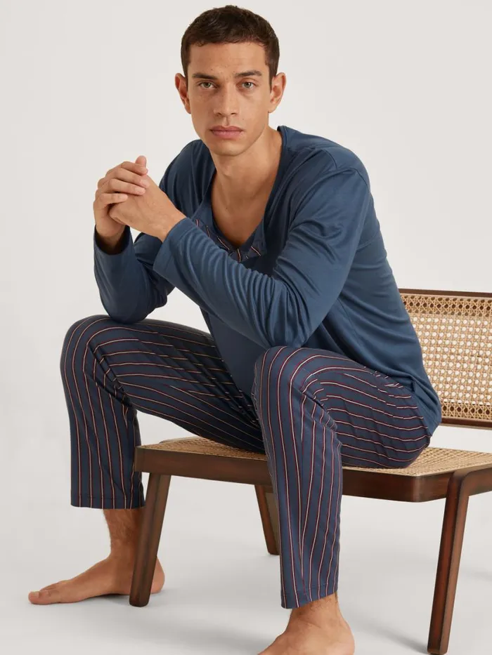 CALIDA Pyjamas Men Pyjama Ink Blue
