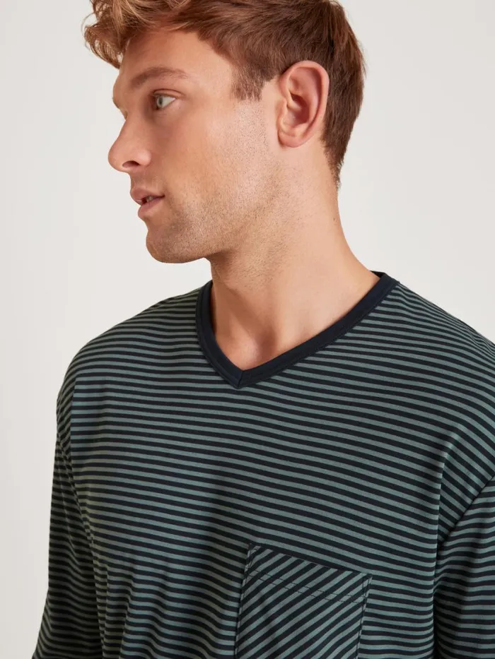 CALIDA Pyjamas Men Pyjama With Cuff Dark Glen