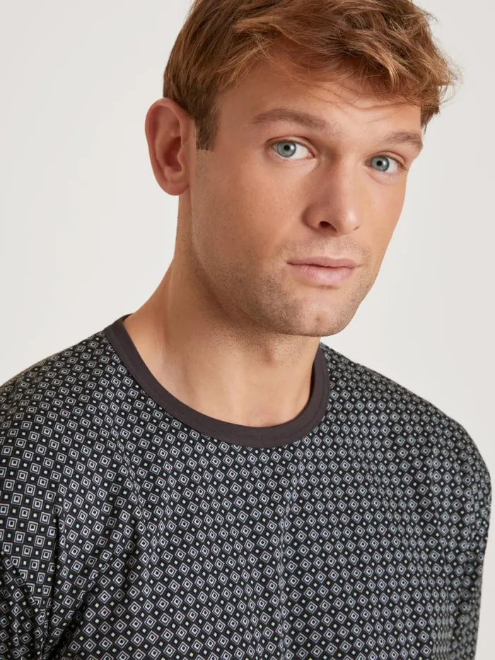 CALIDA Pyjamas Men Pyjama With Cuff Shale Grey
