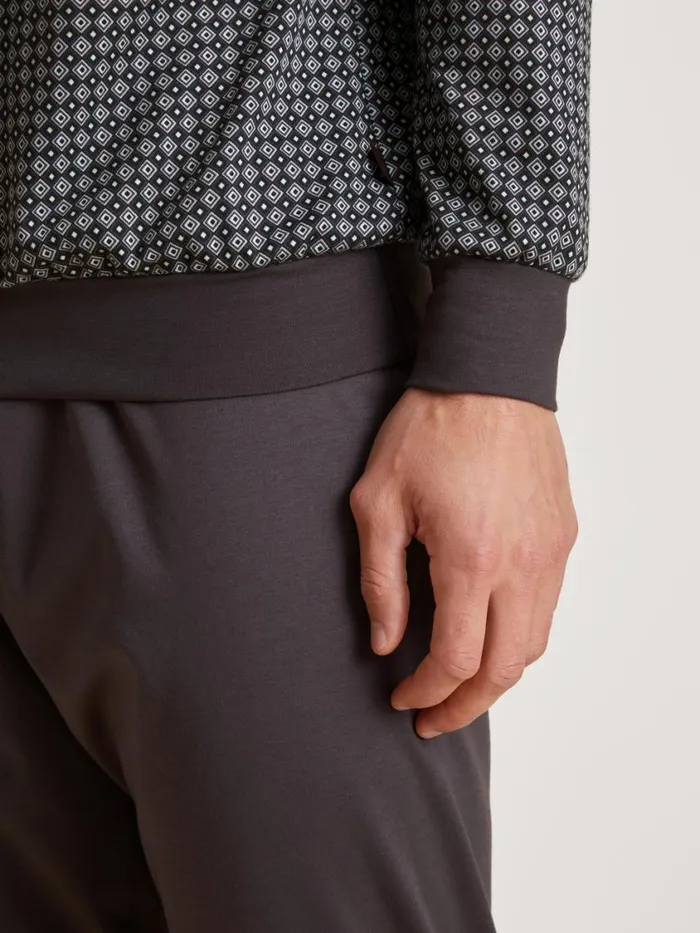 CALIDA Pyjamas Men Pyjama With Cuff Shale Grey