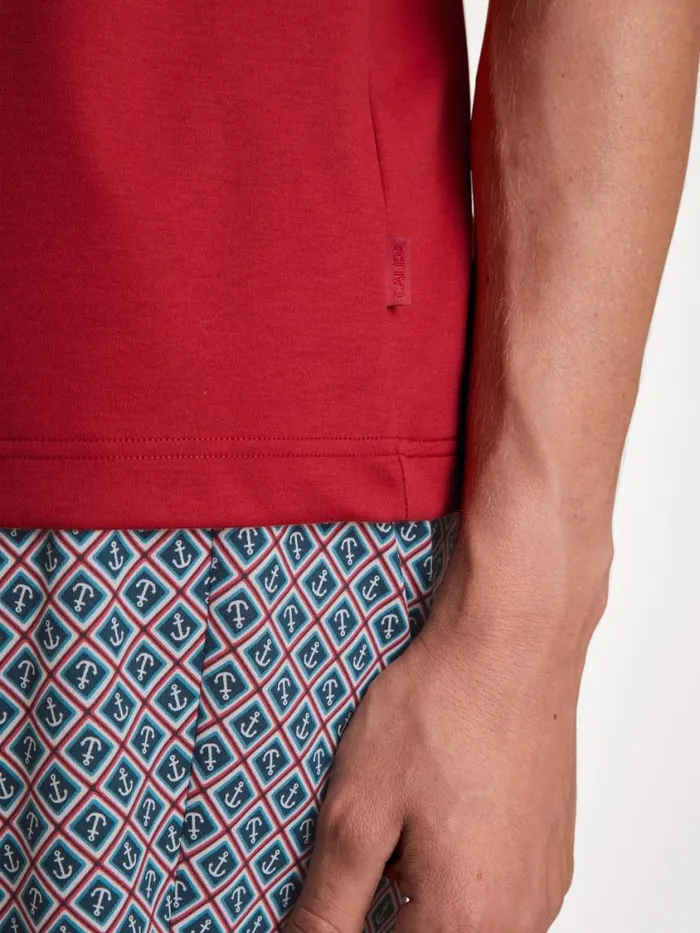 CALIDA Pyjamas Men Short Pyjama Amaranth