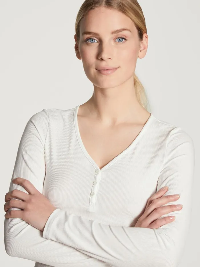 CALIDA Show All Women Shirt Long Sleeve Star White