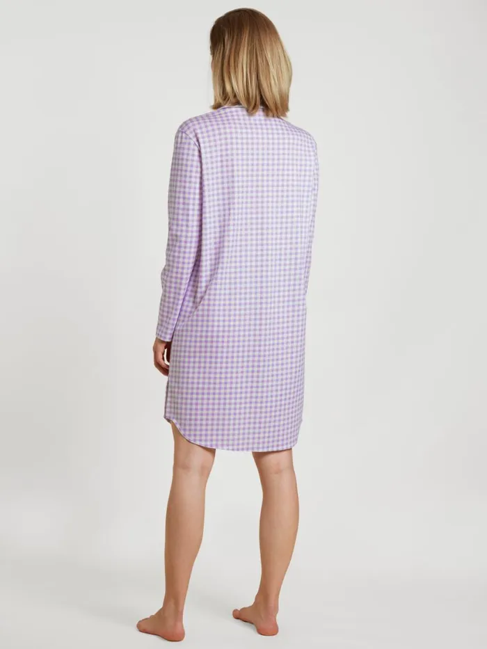 CALIDA Show All Women Sleepshirt Buttoned Through Length 95cm Digital Lavender