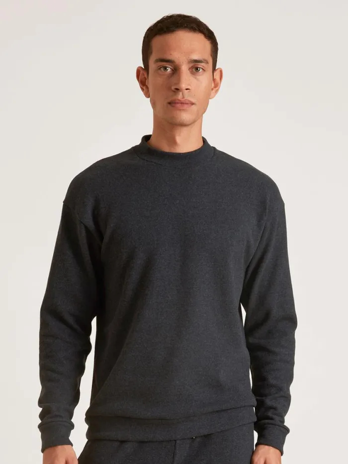 CALIDA Sweatshirts and Jackets Men Sweatshirt Anthrazit Mel
