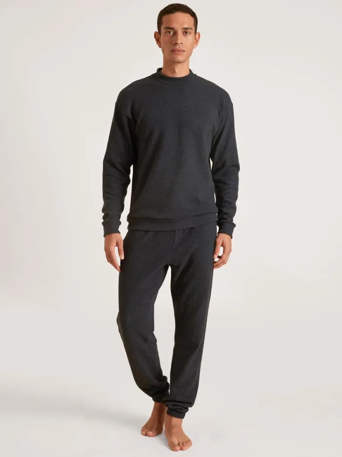 CALIDA Sweatshirts and Jackets Men Sweatshirt Anthrazit Mel