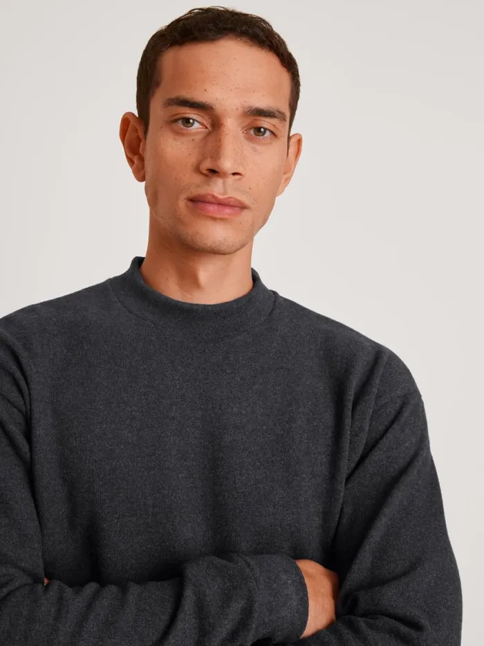CALIDA Sweatshirts and Jackets Men Sweatshirt Anthrazit Mel