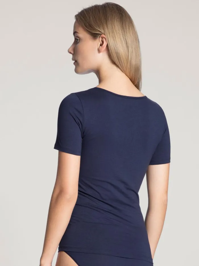 CALIDA Tops Women Shirt Shortsleeve Dark Blue
