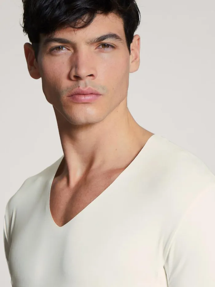 CALIDA Undershirts Men Vshirt Cradle To Cradle Certified Star White