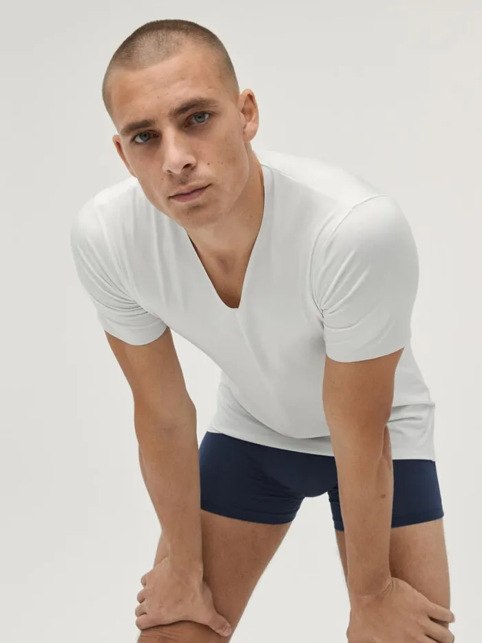 CALIDA Undershirts Men Vshirt Cradle To Cradle Certified Star White