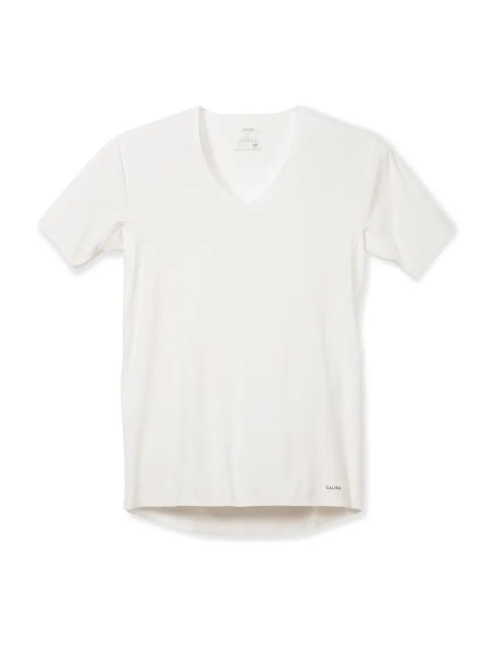 CALIDA Undershirts Men Vshirt Cradle To Cradle Certified Star White